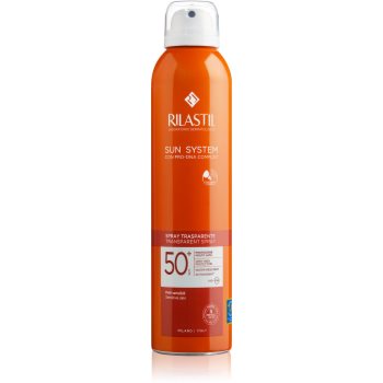 Rilastil Sun System spray transparent pentru bronzare SPF 50+